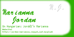 marianna jordan business card